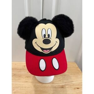 Disney Mickey Mouse Kids Hat Soft Fuzzy Ears Baseball Cap